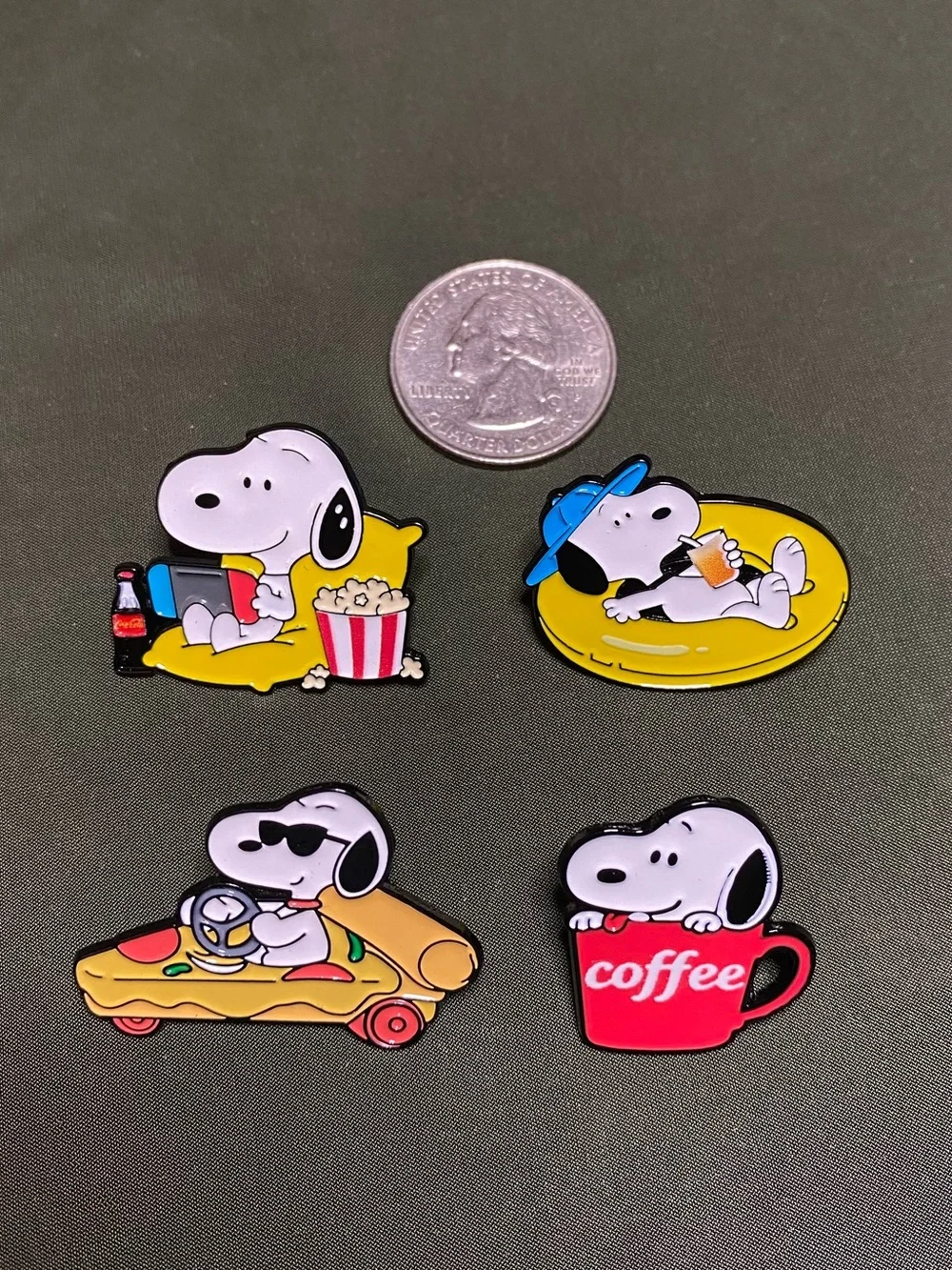 Snoopy Enamel Brooch Set - Multicolor Cartoon Pins